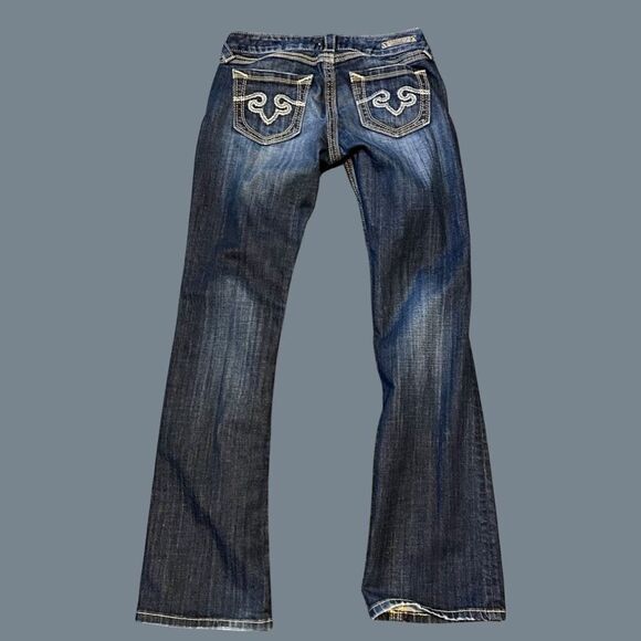 ReRock for Express Medium Wash Barely Boot Jeans Size 27x32 #154 - Picture 4 of 5